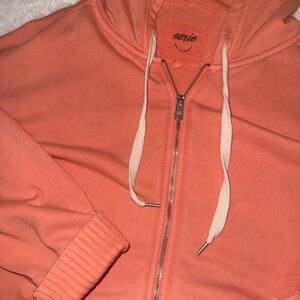 Aerie Orange Hoodie Jacket